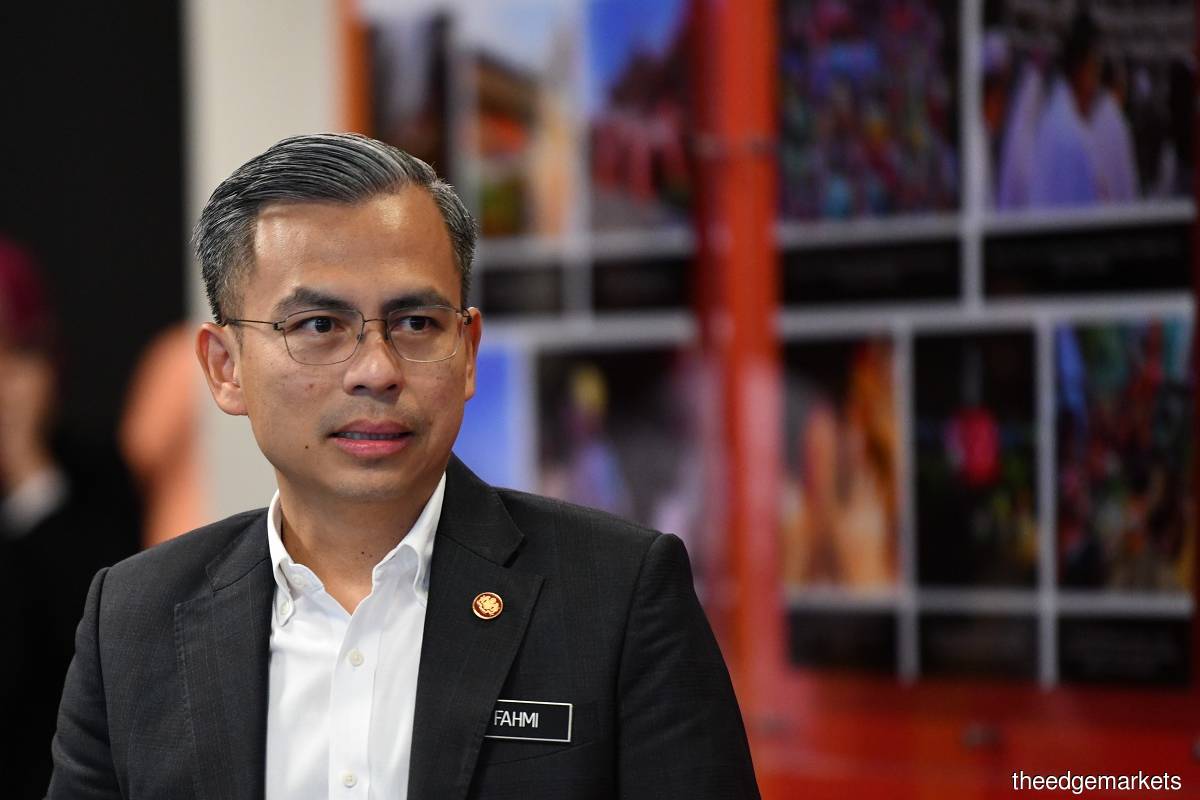 Communications and Digital Minister Fahmi Fadzil (The Edge filepix by Suhaimi Yusuf)